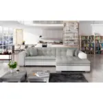 M&ouml;belix ECKSOFA Sorento Grau/Wei&szlig; S: 296x194cm