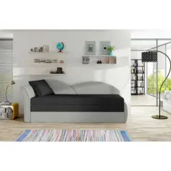 R&Eacute;CAMIERE Schwarz,Hellgrau, S: 80x218 cm