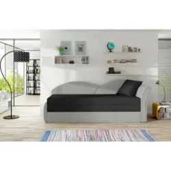 R&Eacute;CAMIERE Schwarz,Hellgrau, S: 218x80 cm