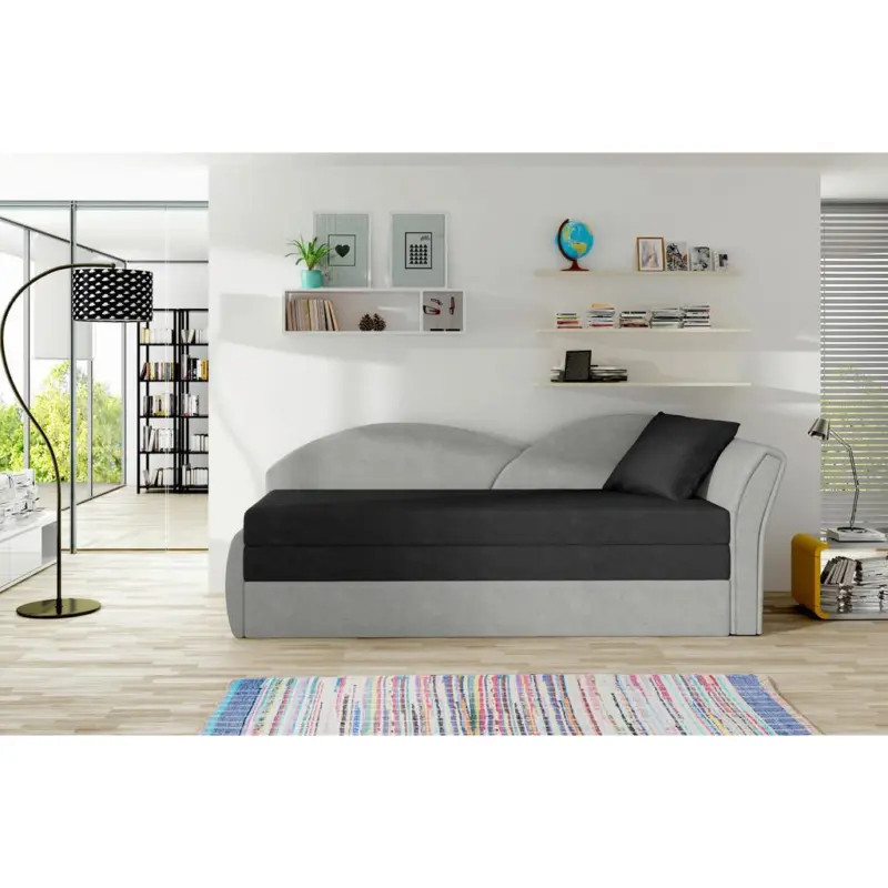 R&Eacute;CAMIERE Schwarz,Hellgrau, S: 218x80 cm