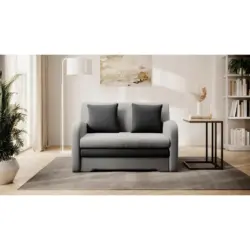 Schlafsofa Ario Grau, Schwarz, B: 244 cm