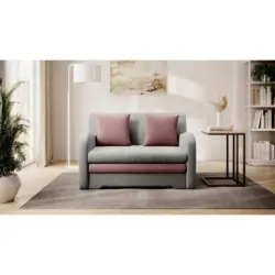 Schlafsofa Ario Grau, Rosa, B: 244 cm