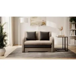 Schlafsofa Ario Braun, Beige, B: 244 cm