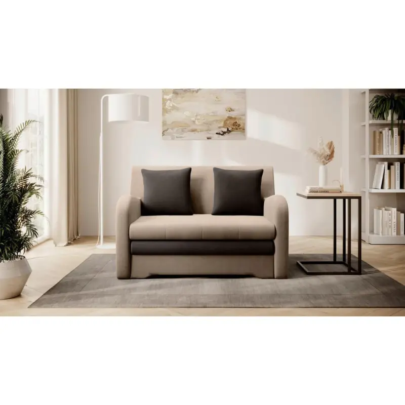 Schlafsofa Ario Braun, Beige, B: 244 cm