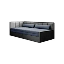 R&eacute;camiere Fulgeo links Anthrazit,Dunkelblau,B: 214 cm