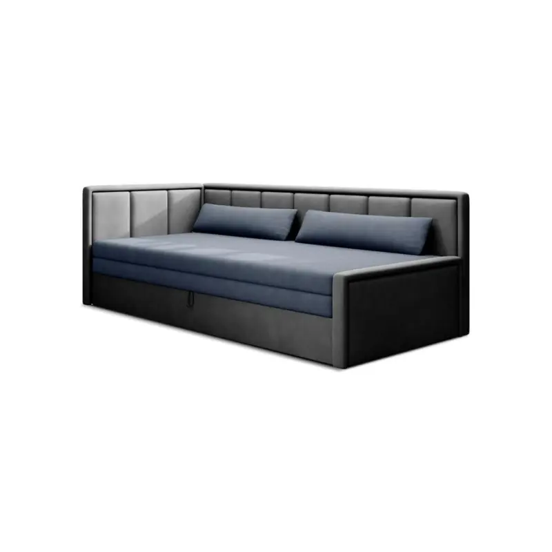 R&eacute;camiere Fulgeo links Anthrazit,Dunkelblau,B: 214 cm