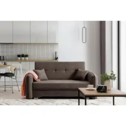 Schlafsofa Laine Braun, B: 155 cm