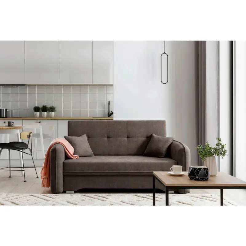 Schlafsofa Laine Braun, B: 155 cm