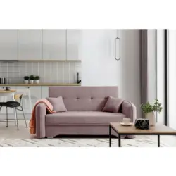 3-Sitzer-Sofa mit Schlaffunktion Laine Rosa