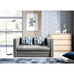 Schlafsofa Neva Blaugrau, B: 132 cm