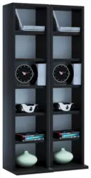 CD-Regal Milano in Schwarz, B: 42 cm