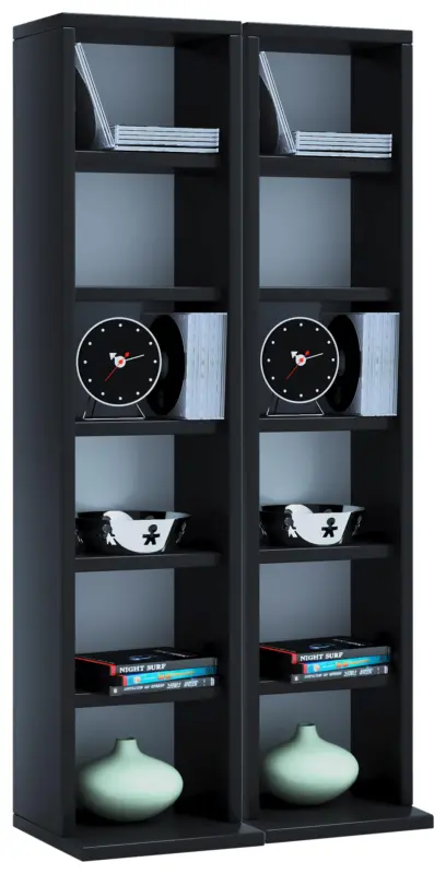 CD-Regal Milano in Schwarz, B: 42 cm