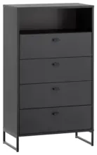 m&ouml;max Dornbirn - Ihr Trendm&ouml;belhaus in Dornbirn Highboard Janne ca.60,2x103,9x33,1cm Schwarz