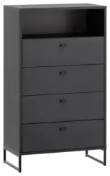Highboard Janne ca.60,2x103,9x33,1cm Schwarz