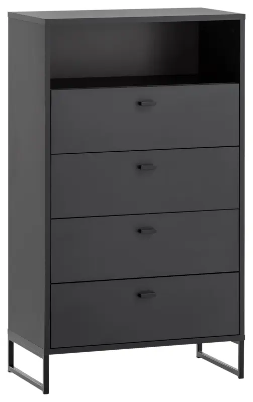 Highboard Janne ca.60,2x103,9x33,1cm Schwarz