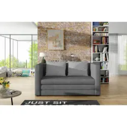 SCHLAFSOFA Neva Grau/Hellgrau B: 132 cm