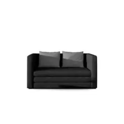 2-Sitzer-Sofa mit Schlaffunktion Neva Schwarz