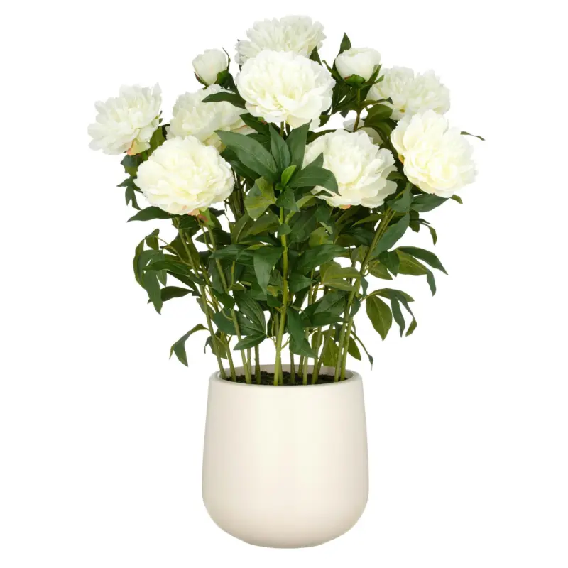 Kunstpflanze Peonien Creme ca. 80cm