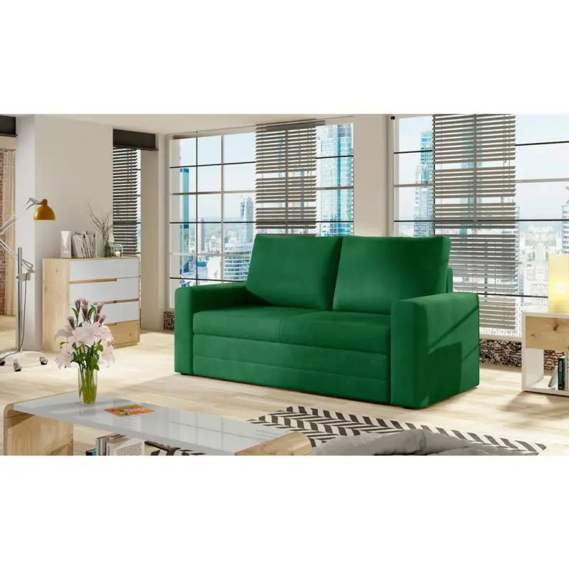 Schlafsofa Wave Gr&uuml;n, B: 150 cm
