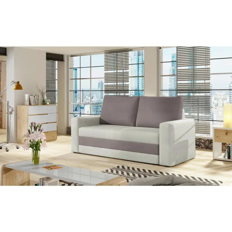 Schlafsofa Wave Creme, B: 150 cm