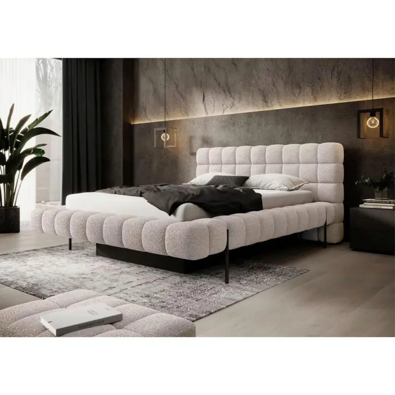 Polsterbett Magenta Beige Lf: 160x200 cm