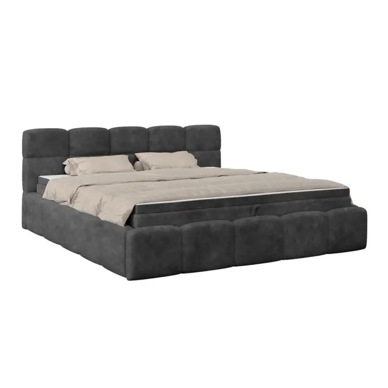 Polsterbett Noe Schwarz 180x200 cm