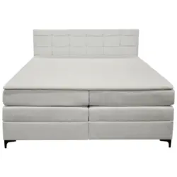 Boxspringbett MITTO Silberfarben 200x200 cm
