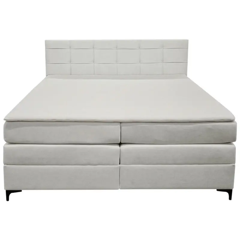 Boxspringbett MITTO Silberfarben 200x200 cm