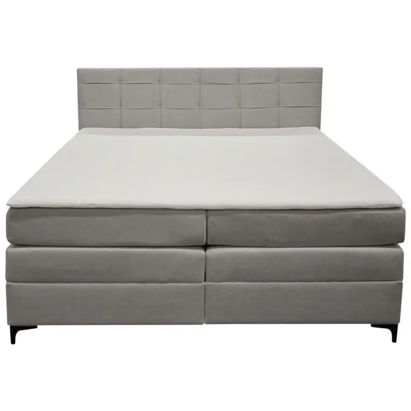 Boxspringbett MITTO Hellgrau 180x200 cm