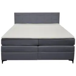 Boxspringbett MITTO Blaugrau 180x200 cm