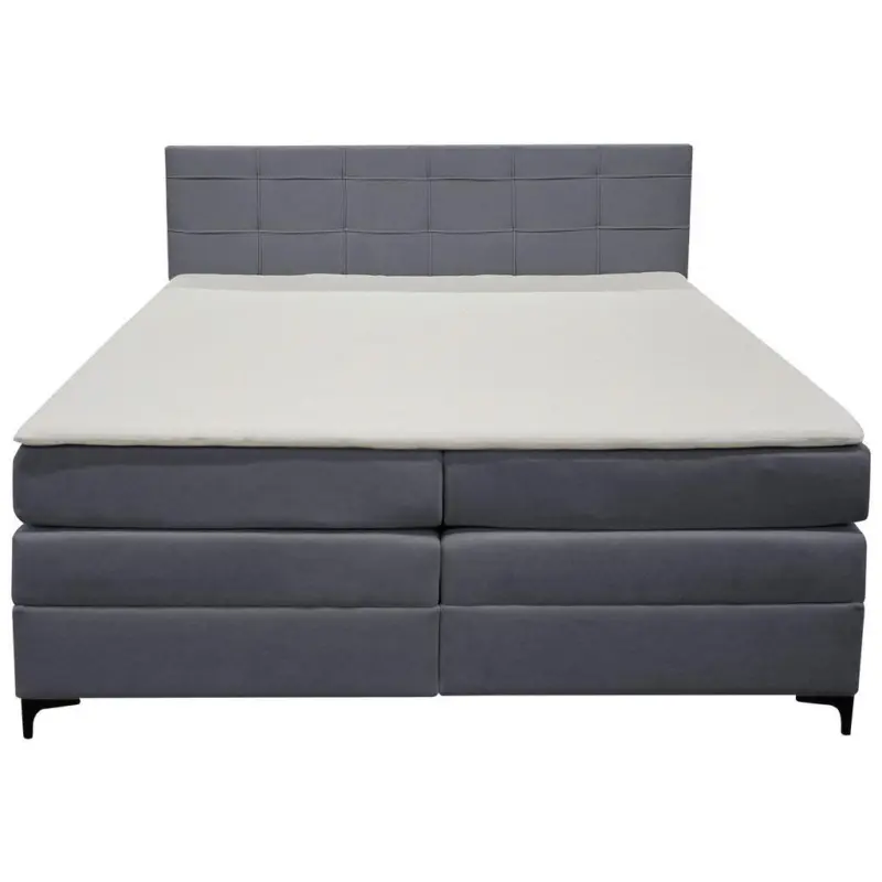 Boxspringbett MITTO Blaugrau 180x200 cm
