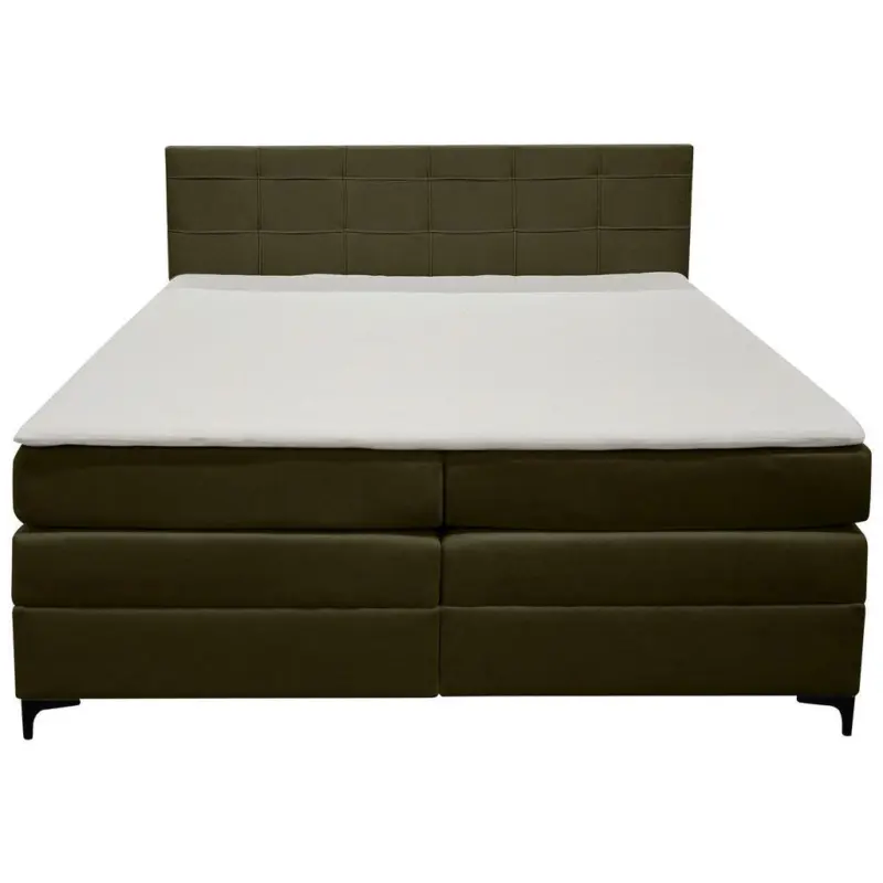 Boxspringbett MITTO Moosgr&uuml;n 180x200 cm