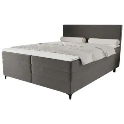 Boxspringbett mit Matratze 160x200 Taro Grau