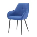 M&ouml;belix Armlehnstuhl Leinen Blau, B: 55cm