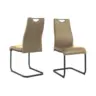 Stuhl-Set Lederlook Taupe, B: 42cm