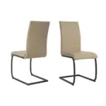 M&ouml;belix Stuhl-Set Lederlook Taupe, B: 42cm