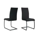 M&ouml;belix Stuhl-Set Lederlook Schwarz, B: 42cm