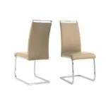 M&ouml;belix Stuhl-Set Lederlook Taupe, B: 42cm