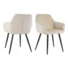 Armlehnstuhl-Set Samt Beige, B: 59cm