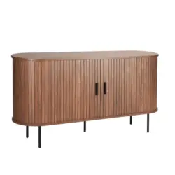 Sideboard Walnussfarben/Schwarz, B:140cm