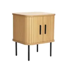 Nachttisch Naturfarben/Schwarz B: 45 cm