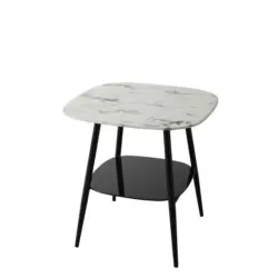 Couchtisch Schwarz/Wei&szlig; B: 55 cm