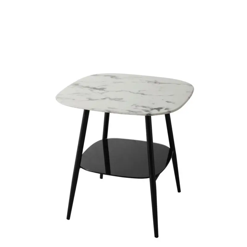 Couchtisch Schwarz/Wei&szlig; B: 55 cm