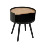 M&ouml;belix Beistelltisch Naturfarben/Schwarz B: 40 cm