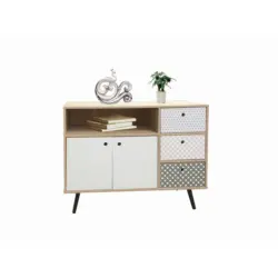 Sideboard Multicolor, Wei&szlig;, Eiche Dekor B: 106,5cm