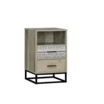 M&ouml;belix Nachttisch Graubraun/Multico. B: 39,5 cm