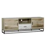 M&ouml;belix Lowboard Graubraun, Naturfarben B: 160cm