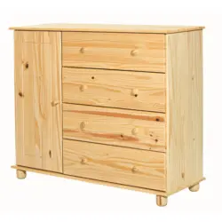 Kommode Naturfarben B: 121cm