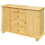 M&ouml;belix Kommode Naturfarben B: 119cm