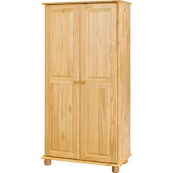 Kleiderschrank Naturfarben B: 82cm
